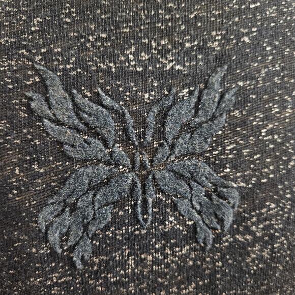 Zadig & Voltaire Black Linen Sheer Racerback Tank Top Butterfly Medium Y2K Goth - Picture 8 of 14